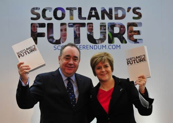 Alex Salmond and Nicola Sturgeon launching the white paper in November. Picture: Robert Perry