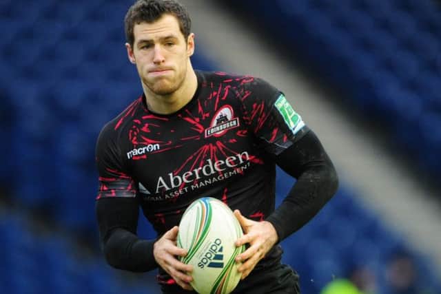 Tim Visser: Back out wide for Edinburgh. Picture: Ian Rutherford