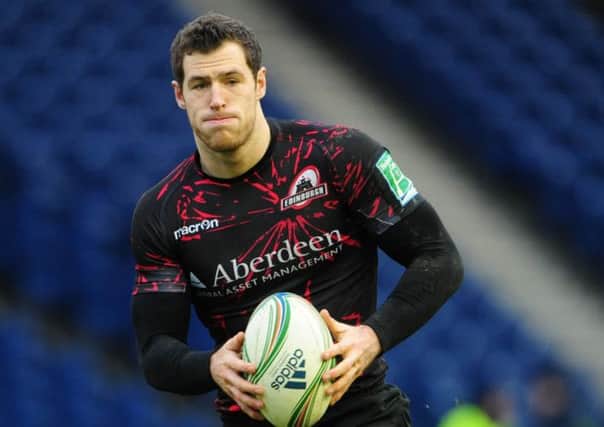 Tim Visser: Back out wide for Edinburgh. Picture: Ian Rutherford