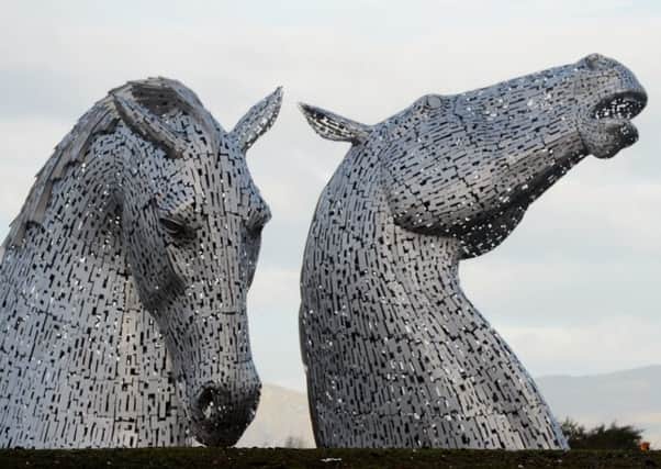The Kelpies, the world's largest pair of equine sculptures and one of the UKs tallest pieces of public art. Picture: Neil Hanna