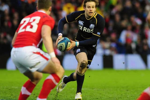 Ruaridh Jackson pictured in action for Scotland against Wales in 2013. Picture: Ian Rutherford
