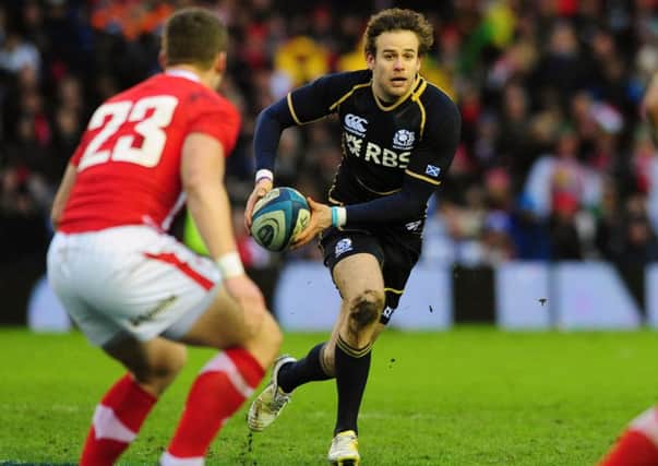 Ruaridh Jackson pictured in action for Scotland against Wales in 2013. Picture: Ian Rutherford