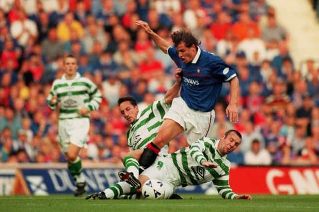 Kanchelskis in action for Rangers in an Old Firm derby in 1998. Picture: Ian Rutherford