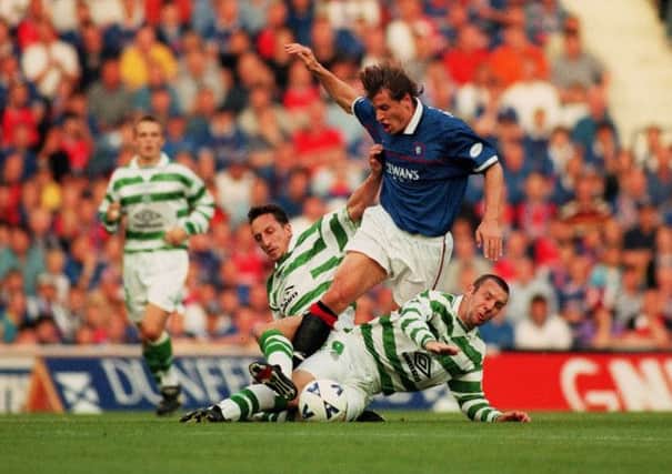 Kanchelskis in action for Rangers in an Old Firm derby in 1998. Picture: Ian Rutherford