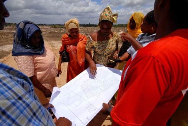 Residents get involved in the planning of their new homes in Nairobi. Picture: Homeless International
