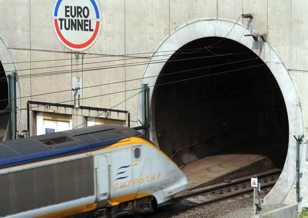 A high-speed Eurostar train to London enters the Channel tunnel. Picture: Getty