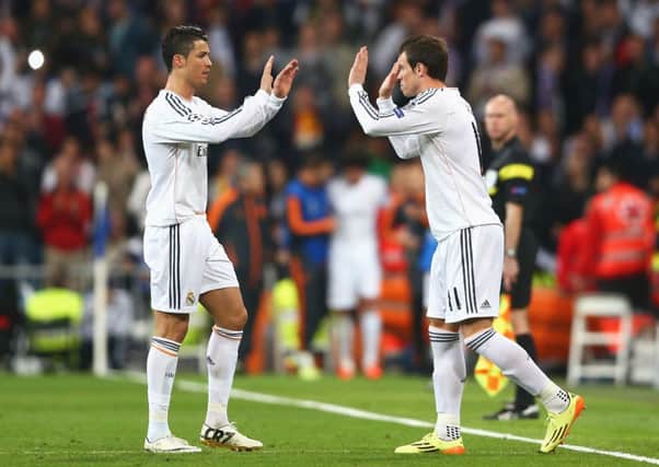 Gareth Bale comes on as a substitute for Cristiano Ronaldo. Picture: Getty