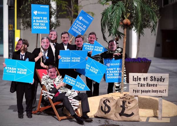 It was not just shareholders big and small who were angry at Barclays AGM, with protesters outside attacking some of the banks investment policies Picture: Getty Images