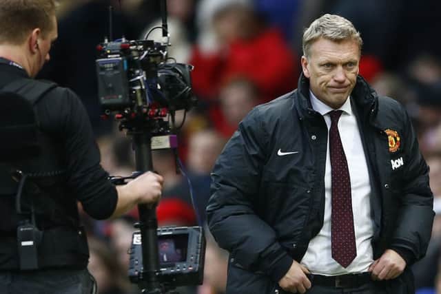 David Moyes exasperation with his underperforming team shows during a defeat at Old Trafford. Picture: Reuters