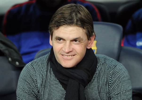 Tito Vilanova pictured during Barcelona's clash with Paris St-Germain in April 2013. Picture: AFP/Getty