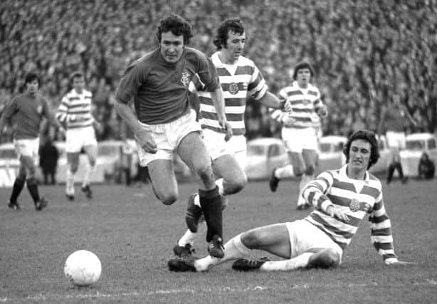 Sandy Jardine at the peak of his career for Rangers against Celtic. Picture: SNS