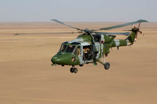 A Lynx helicopter similar to that in which the servicemen died. Picture: PA