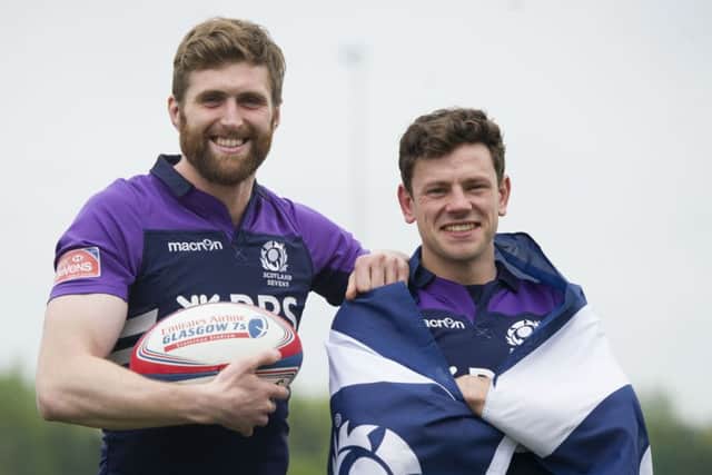Richie Vernon (L) and Nick De Luca (R) are in the Scotland squad for the Glasgow 7s. Picture: SNS