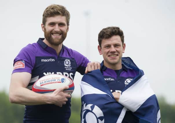 Richie Vernon (L) and Nick De Luca (R) are in the Scotland squad for the Glasgow 7s. Picture: SNS