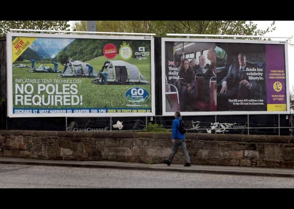 The camping poster (L) and the Ukip advert. Picture: Hemedia