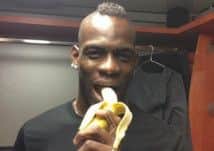 AC Milans Mario Balotelli shows his support for the cause