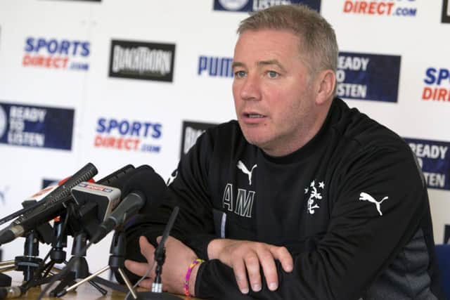'Staggered': Rangers manager Ally McCoist. Picture: PA/Rangers