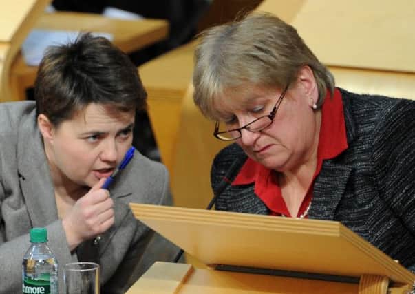 Scottish Tory leader Ruth Davidson with former leader Annabel Goldie. Picture: Jane Barlow