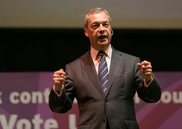 Nigel Farage: Not standing in the newark by-election. Picture: Getty