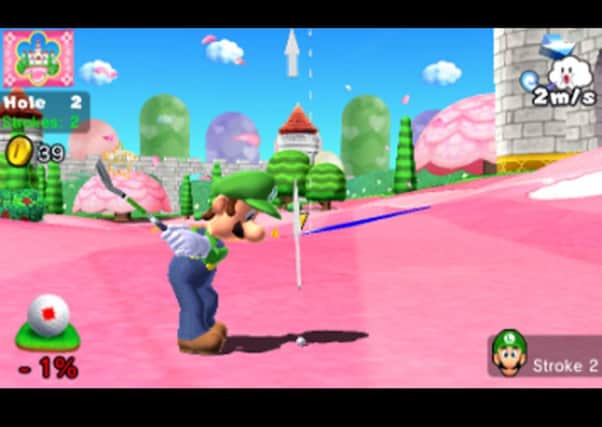 Luigi takes a shot in Mario Golf: World Tour. Picture: Contributed/ Nintendo