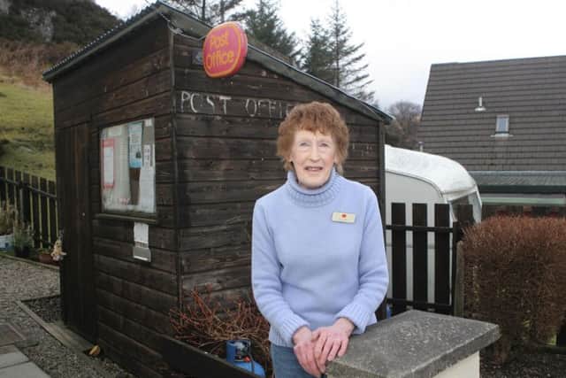 Esther Brauer outside the shed that serves as her post office. Picture: Peter Jolly