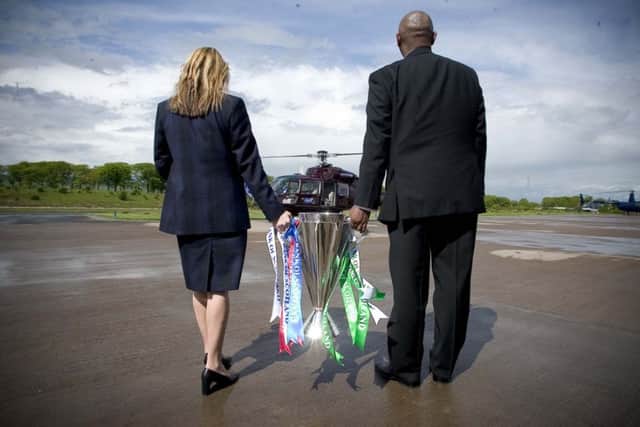 The most famous helicopter finale to a season came in 2005 when Rangers pipped Celtic. Picture: SNS