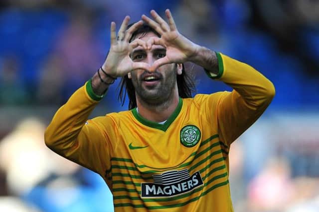 Georgios Samaras has recently passed 250 appearances for Celtic. Picture: Robert Perry
