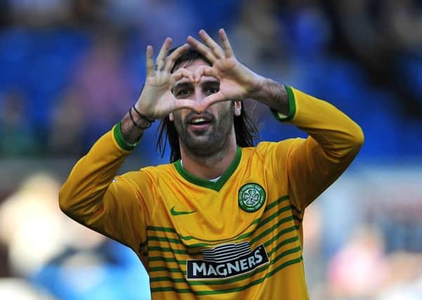 Georgios Samaras has recently passed 250 appearances for Celtic. Picture: Robert Perry
