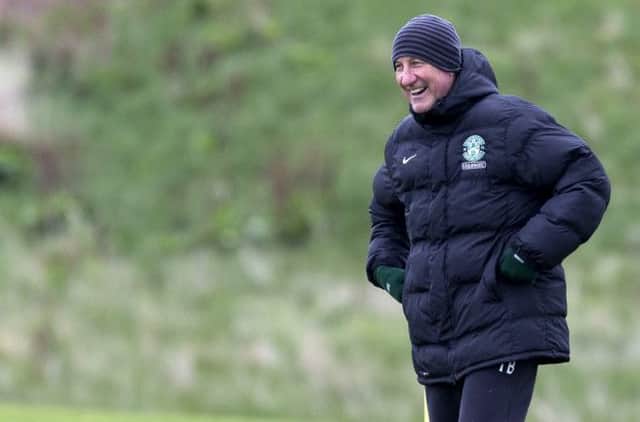 Despite his side's run of poor form, Terry Butcher was all smiles during training. Picture: SNS