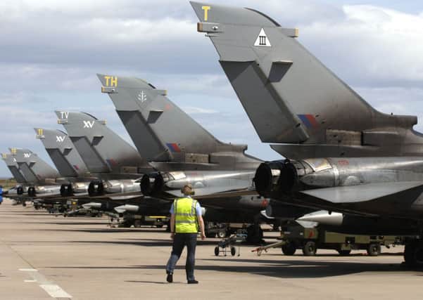 Planes on the runway at RAF Lossiemouth, which is celebrating its 75th year. Picture: Ian Rutherford