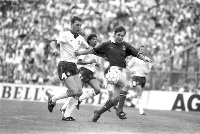 Terry Butcher and Ally McCoist at Hampden in May 1989. Picture: TSPL