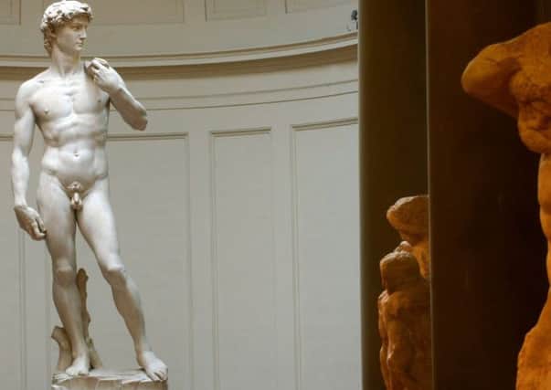 Weak at the ankles: Michelangelo's iconic statue of Biblical hero David. Picture: Getty