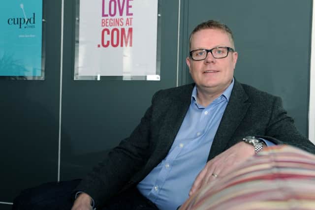 Phil Gripton, the new CEO of internet dating site Cupid. Investment group Kestrel have just bought more shares in the Edinburgh based company. Picture: TSPL