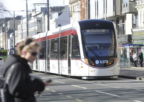 One of the new trams on Princes Street. Picture: TSPL