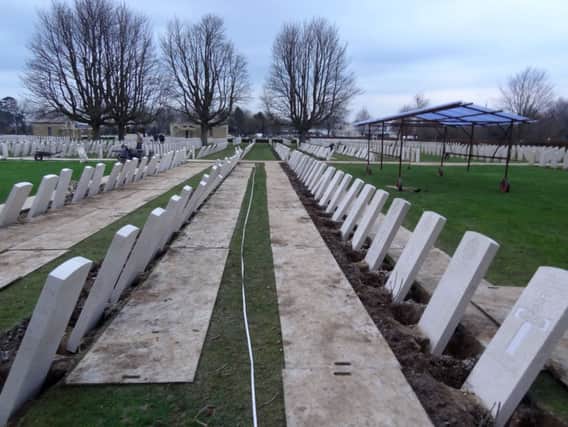 Headstones at the Bayeux War Cemetery in Normandy. Picture: PA