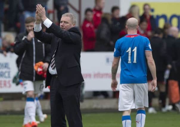 Ally McCoist: Proud of his players. Picture: SNS