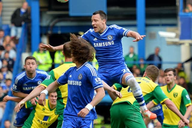 Blues skipper John Terry out-jumped his opponents at Stamford Bridge but there was to be no way through. Picture: AFP/Getty