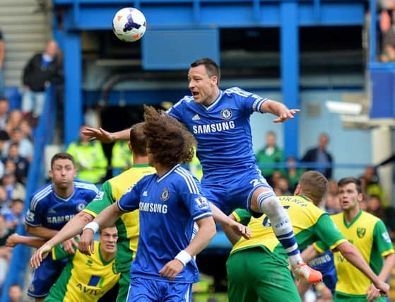 Blues skipper John Terry out-jumped his opponents at Stamford Bridge but there was to be no way through. Picture: AFP/Getty