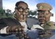 The Chicken to Change video shows a Spitting Imagestyle puppet of Mr Mugabe, left, in his limousine