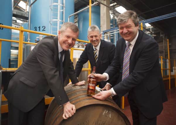 Alistair Carmichael joins George Lyon MEP and Willie Rennie to launch the Lib Dems' Europe campaign. Picture: Toby Williams
