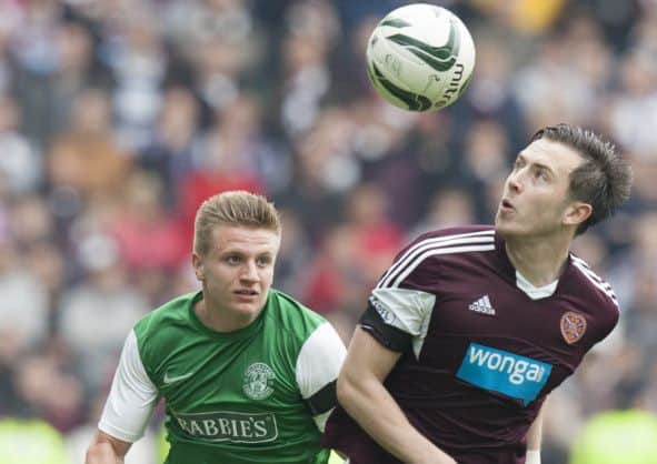 Jason Cummings and Danny Wilson - could the pair be facing each other next season? Picture: Toby Williams