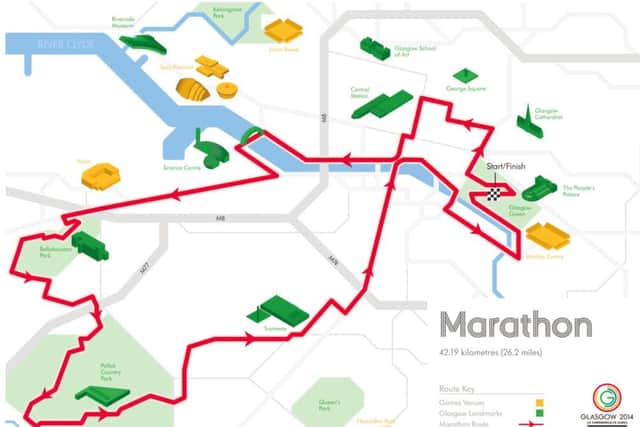 Route map for the Commonwealth Games marathon. Picture: Contributed