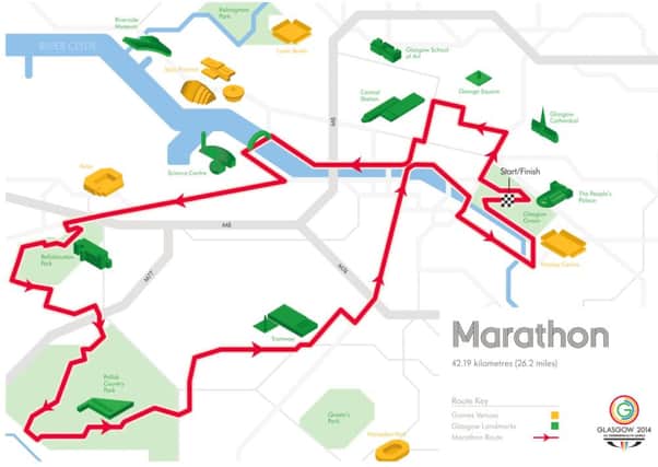 Route map for the Commonwealth Games marathon. Picture: Contributed
