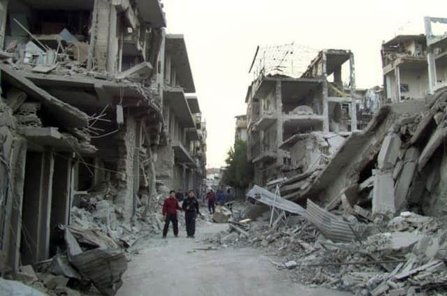 Destroyed buildings in Homs, Syria. Picture: AP