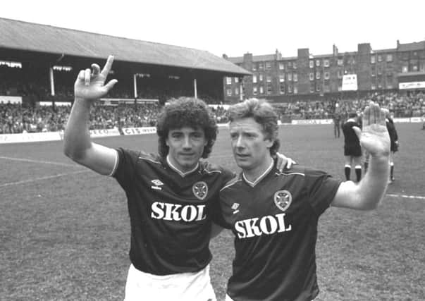 Kevin Keegan played alongside Alex MacDonald in the Hearts player-managers testimonial match. Picture: Denis Straughan