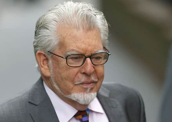 Rolf Harris at court yesterday. Picture: AP