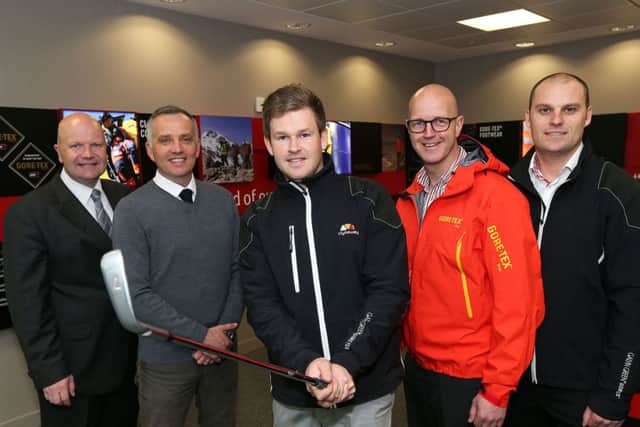 Paul OHara (centre) the Scottish Young Pros champion. Picture: Andy Forman