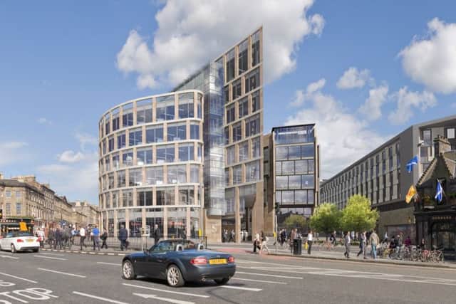An artists impression of the Haymarket scheme backed by investment bank Evans Randall. Picture: Contributed