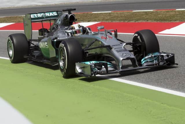 Lewis Hamilton powers his way to a pole position during qualifying. Picture: Luca Bruno