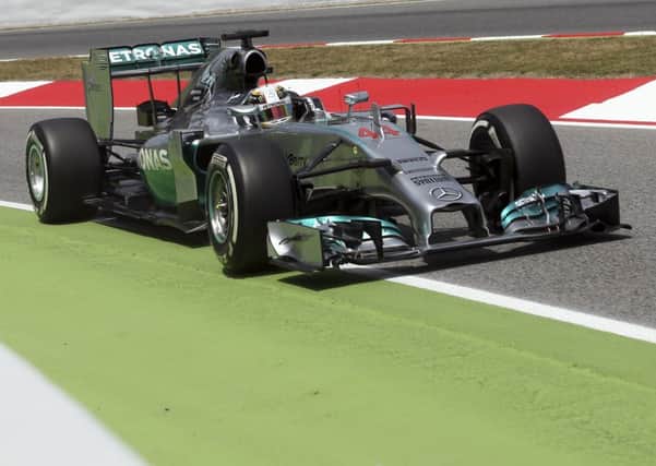 Lewis Hamilton powers his way to a pole position during qualifying. Picture: Luca Bruno